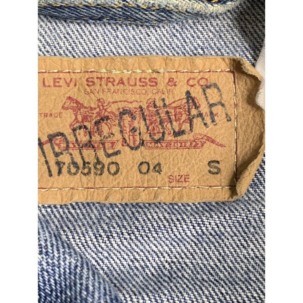 Levis Jacket Womens Size Small Vintage Distressed‎ Vintage IRREGULAR Stamped - Picture 6 of 14